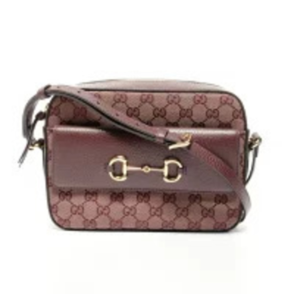 Gucci GG Canvas Horsebit Camera Bag Shoulder Red